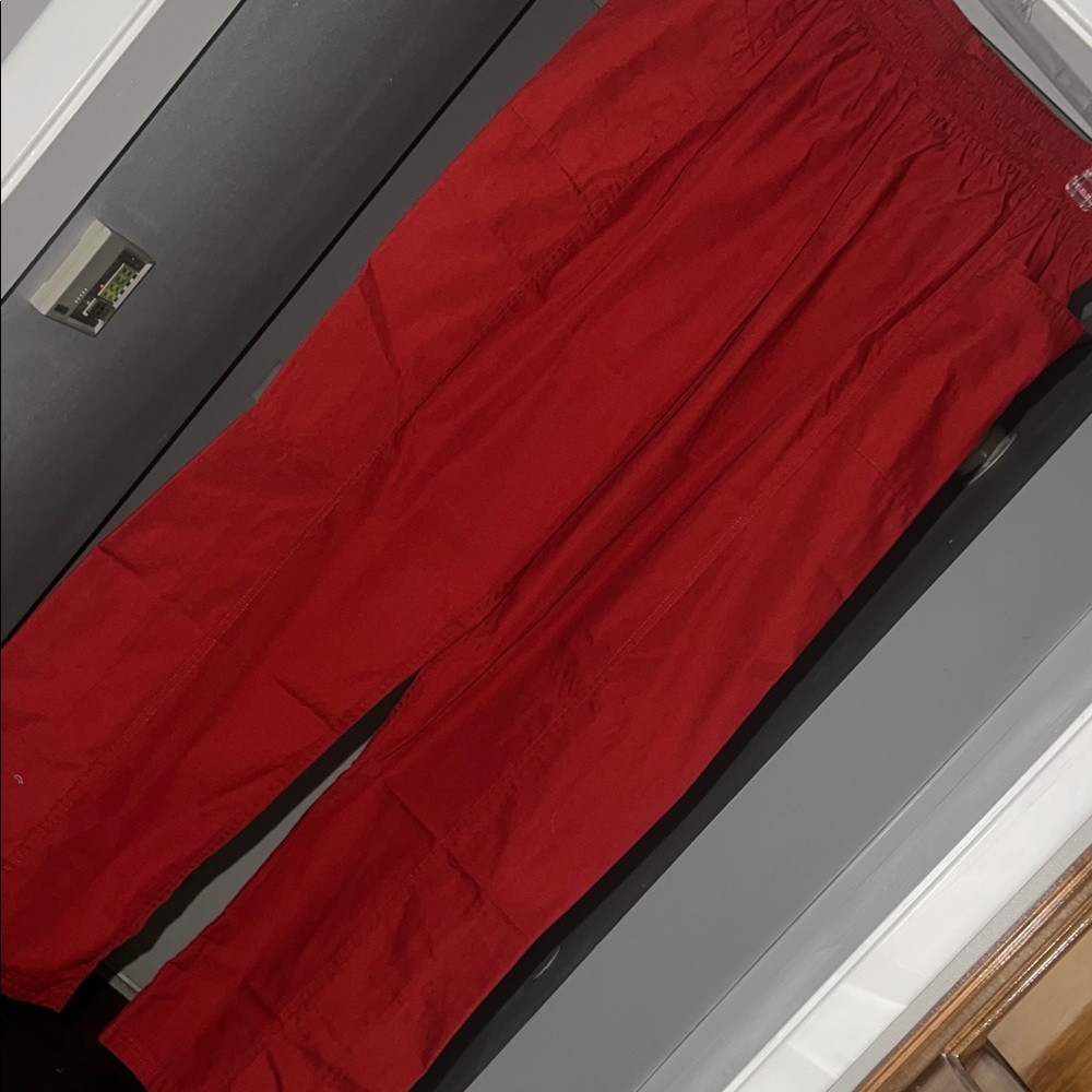 NWOT UA Scrubs Women's Red Straight Leg Pant